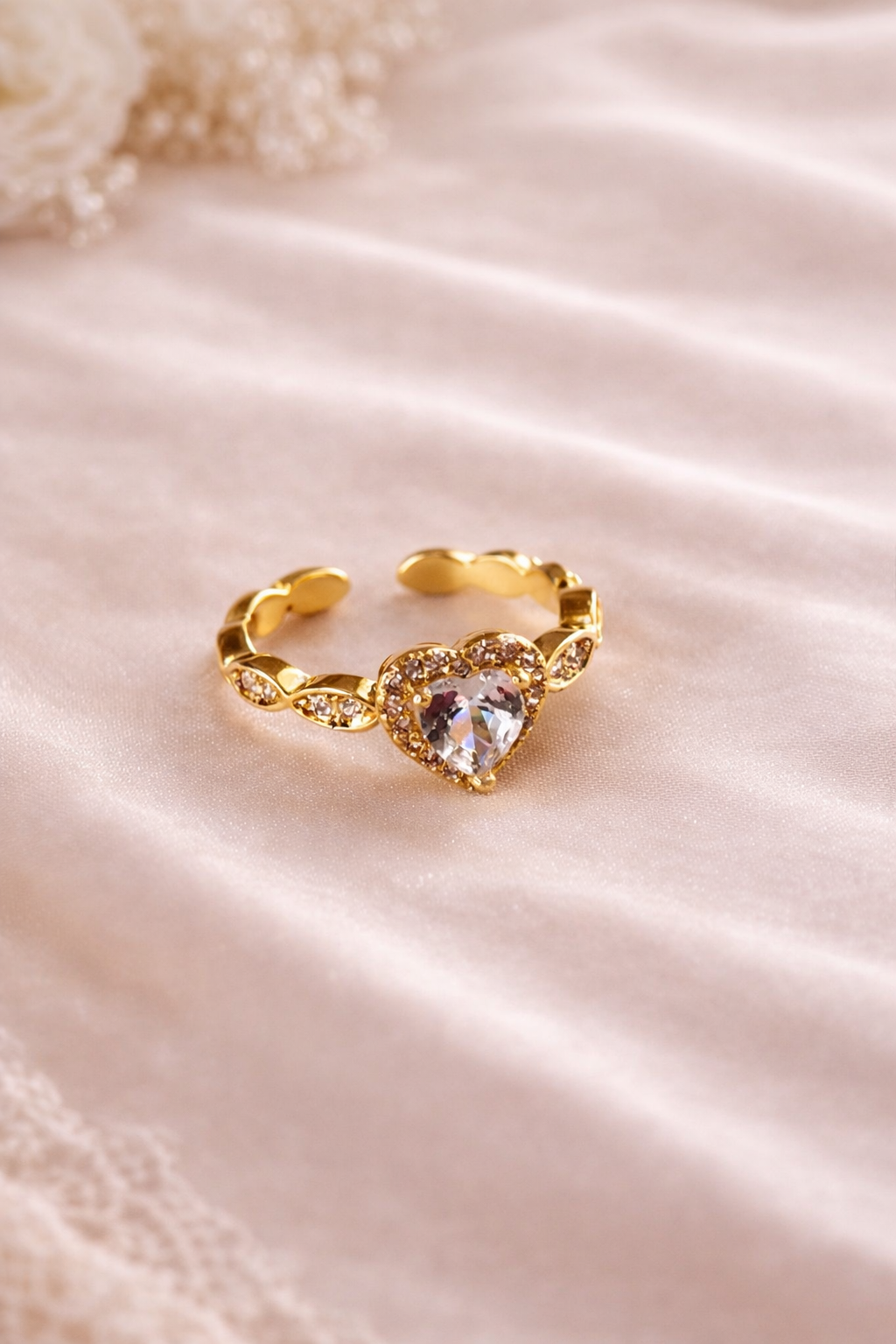 Sparkling Princess Heart Ring