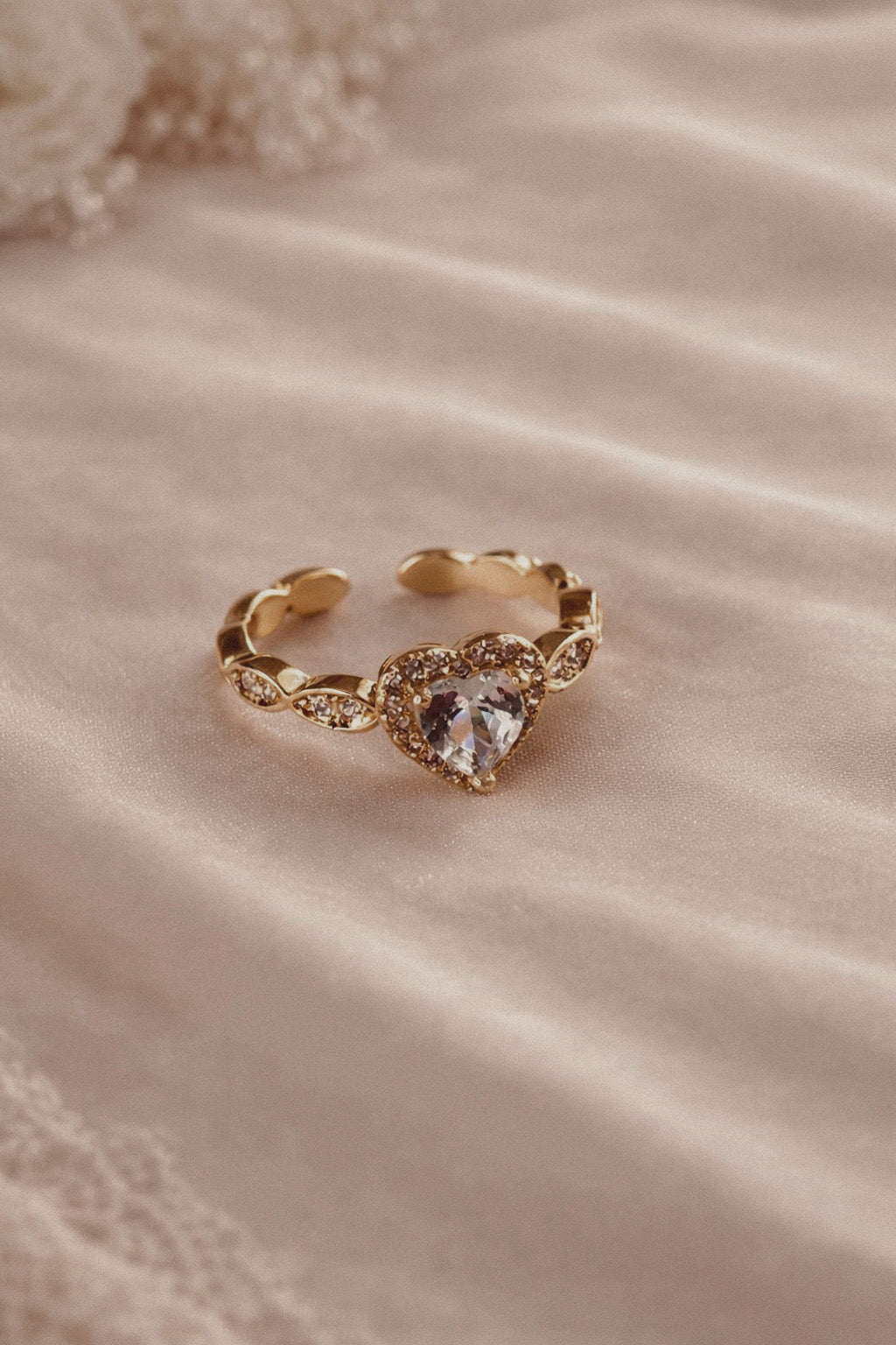 Sparkling Princess Heart Ring